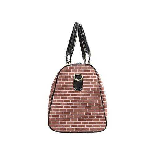 Travel Bags, Brick Red Style Adjustable Black Handle Zip Close Bag - purse-at-0105