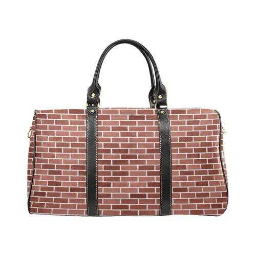 Travel Bags, Brick Red Style Adjustable Black Handle Zip Close Bag - purse-at-0105