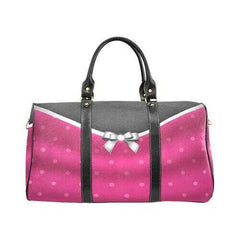 Pink And Black Bow Style Travel Bag - purse-at-0105