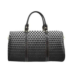 Travel Bags, Black And White Gradient Style Adjustable Black Handle Zip Close Bag - purse-at-0105
