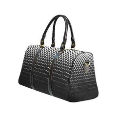 Travel Bags, Black And White Gradient Style Adjustable Black Handle Zip Close Bag - purse-at-0105