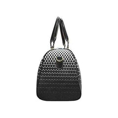 Travel Bags, Black And White Gradient Style Adjustable Black Handle Zip Close Bag - purse-at-0105