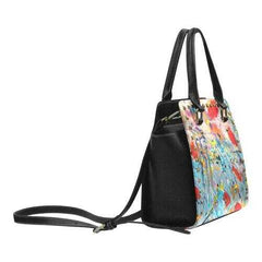 Handbags, Colorful Paint Splatter Rivet Style Top-Handle Bag - purse-at-0105