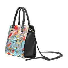 Handbags, Colorful Paint Splatter Rivet Style Top-Handle Bag - purse-at-0105