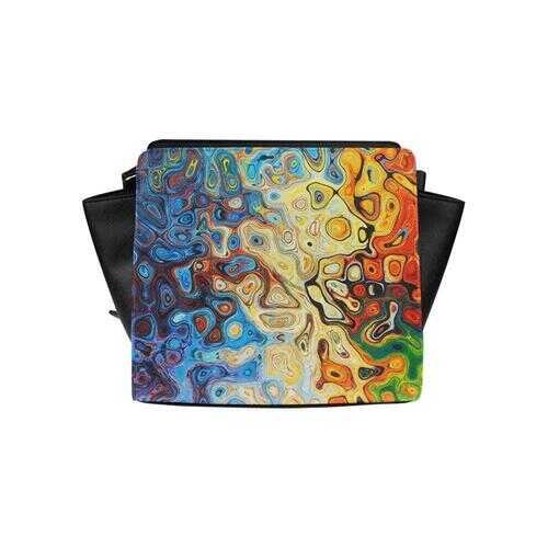 Crossbody Bags, Mosaic Style Satchel Bag - purse-at-0105