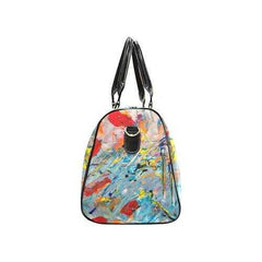 Travel Bags, Colorful Abstract Style Style Adjustable Black Handle Zip Close Bag - purse-at-0105