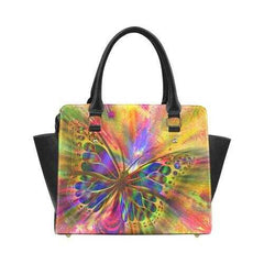 Handbags, Colorful Butterfly Style Top-Handle Bag - purse-at-0105