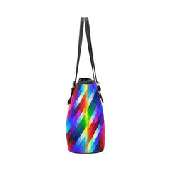 Colorful Grid Style Leather Tote Bag - purse-at-0105