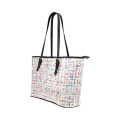 Tote Bags, White Colorful Stripes Style Bag - purse-at-0105