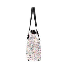 Tote Bags, White Colorful Stripes Style Bag - purse-at-0105