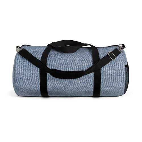 Duffel Bags, Blue Denim Style Bag - purse-at-0105