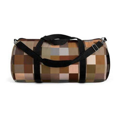 Duffel Bags, Multicolor Brown Block Style Bag - purse-at-0105