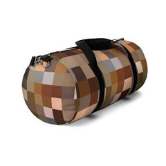 Duffel Bags, Multicolor Brown Block Style Bag - purse-at-0105