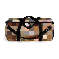 Duffel Bags, Multicolor Brown Block Style Bag - purse-at-0105