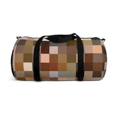 Duffel Bags, Multicolor Brown Block Style Bag - purse-at-0105