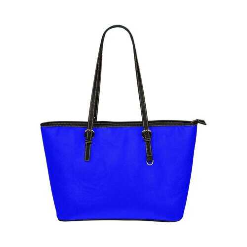 Royal Blue, Leather Tote Bag - purse-at-0105