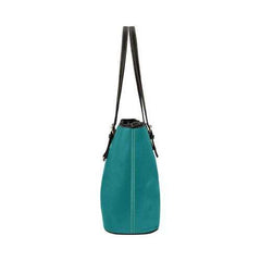 Dark Teal Green, Leather Tote Bag - purse-at-0105