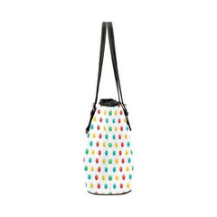 Tote Bags, Colorful Polka Dot Style Leather Bag - purse-at-0105