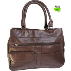 AFONiE Genuine Big bag Luxurious Fashion Soft Leather Shoulder Handbag - purse-at-0105