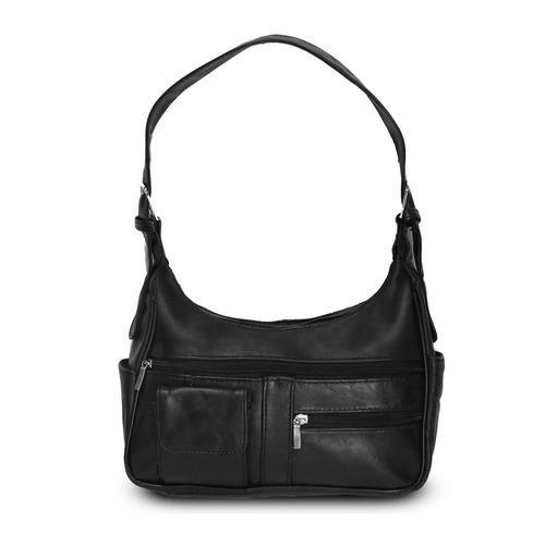 AFONiE- Timeless Shoulder Leather Handbag-Black Color - purse-at-0105