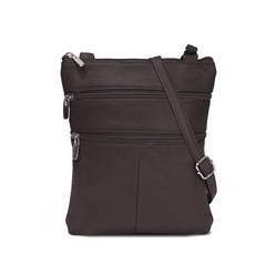 AFONiE- Flat Two Sides Leather Cross Body Bag - purse-at-0105