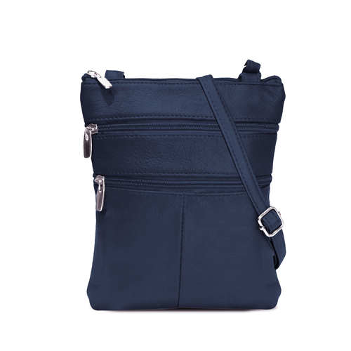 AFONiE- Flat Two Sides Leather Cross Body Bag - purse-at-0105