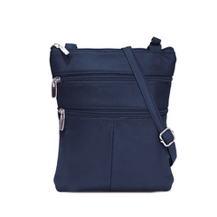 AFONiE- Flat Two Sides Leather Cross Body Bag - purse-at-0105